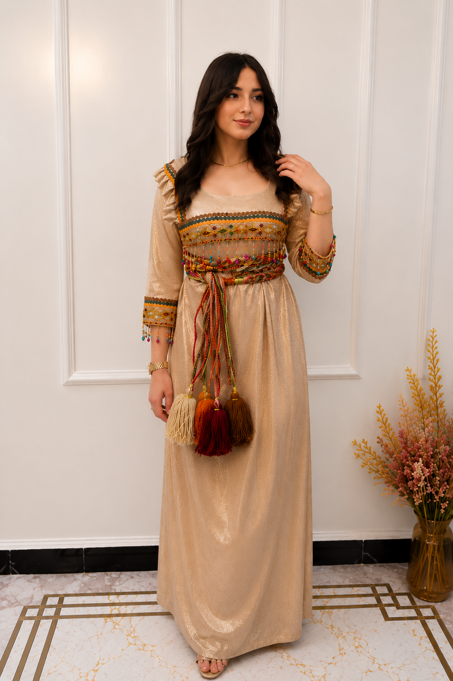 Robe Kabyle Élégance Dorée