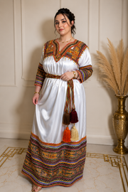 Robe Kabyle Tassadit Blanche Impériale