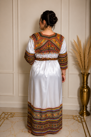 Robe Kabyle Tassadit Blanche Impériale