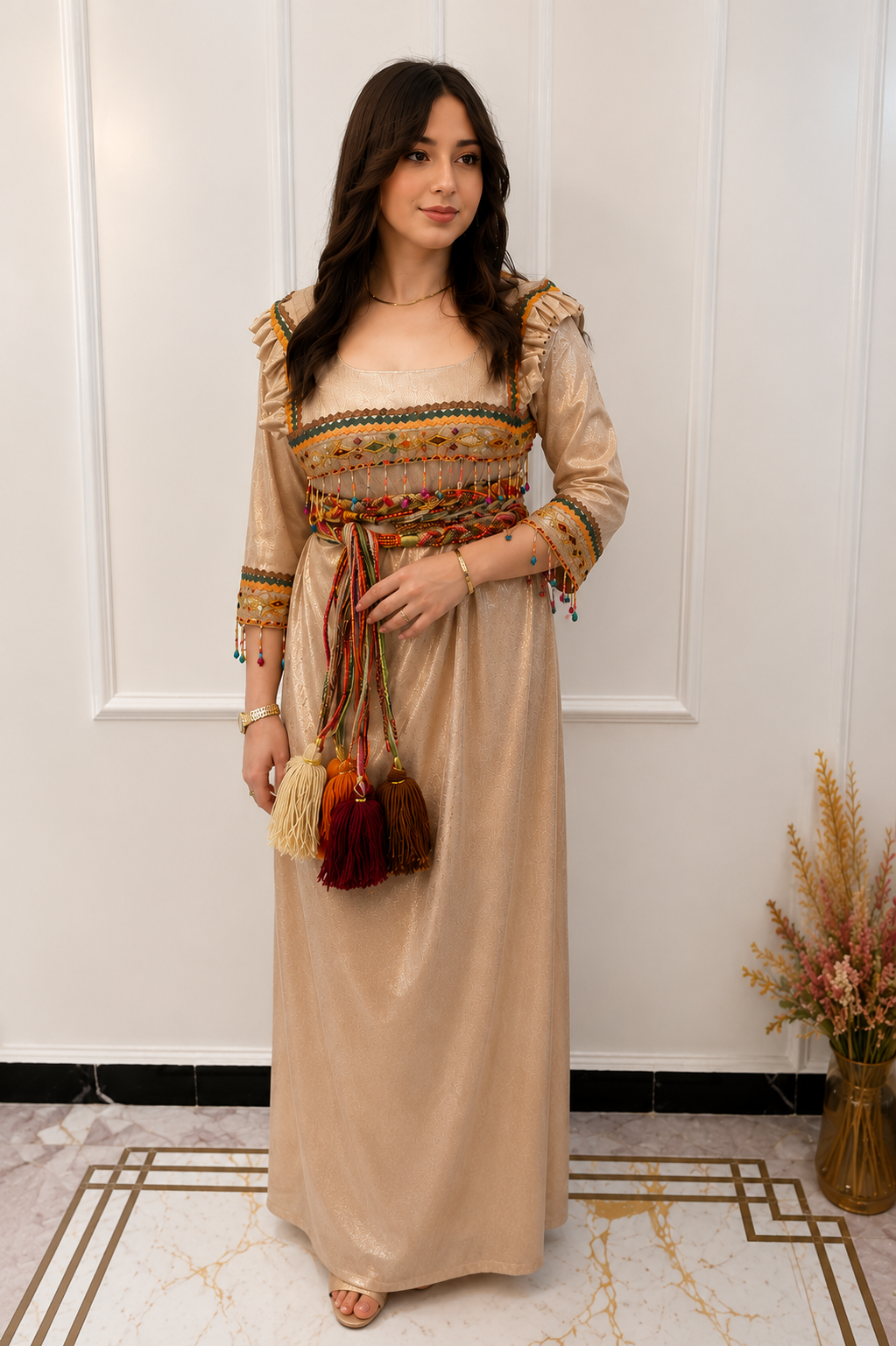 Robe Kabyle Élégance Dorée