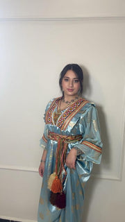 Robe Kabyle Thiziri Bleu Céleste